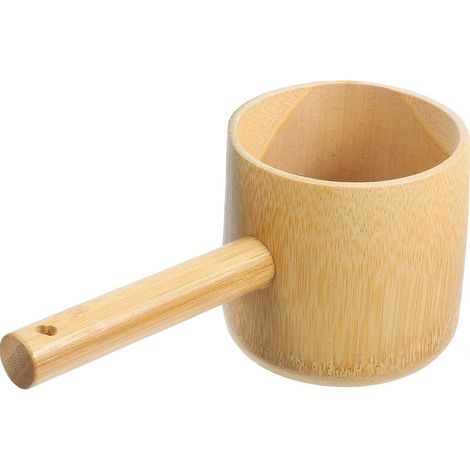 Louche à eau en bambou pour la maison, ustensile de cuisine portable de style japonais pour servir la soupe (1 pièce) (1/5)