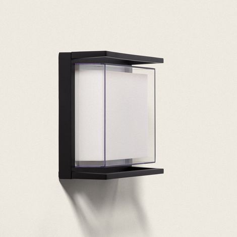 Aplique de Pared Exterior LED 18W Iluminación Cuadrado Negro Rale Negro