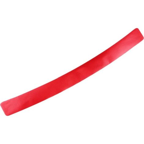 Protection universelle de seuil de porte de coffre (rouge fibre de carbone),protection de pare-chocs arrière,autocollant en caoutchouc double face,garniture de protection 90 cm (1/3)