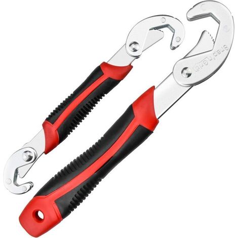 Lot de 2 Clés Réglables, Clé à Molette, Snap Grip Clé Universelle, Serre-Ecrou Multifonctionnelles, Kit de Clés Réglable 22-32mm, 15-32mm, 9-14mm (1/5)