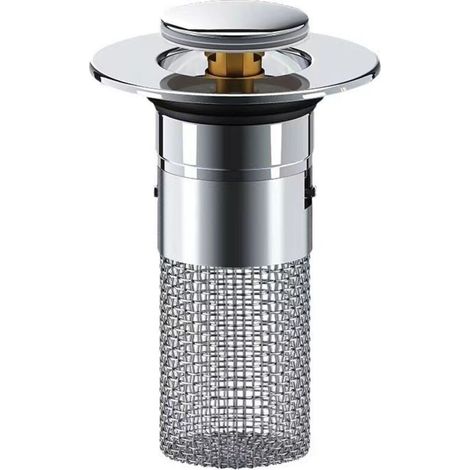 Bonde Lavabo Universel,Bonde de Lavabo de Salle de Bain avec Panier Filtrant Amovible - Baignoire Anti-obstruction