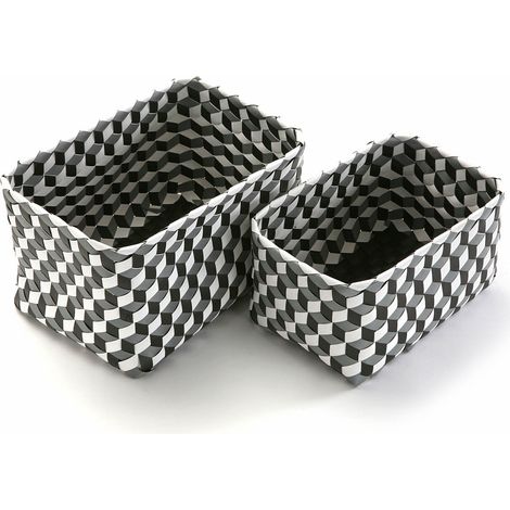 SET 2 CESTAS 3D RECTANG GRISES (1/2)