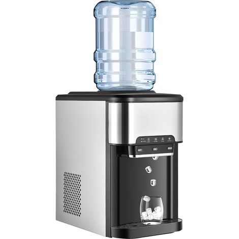 Goplus – Machine à glaçons professionnelle 3 en 1 – 18,1 kg de glace/jour – Eau chaude et froide – Réservoir 3 L – Faible bruit < 48 dB