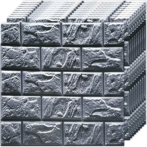 Juego de 10 paneles de pared 3D, cobertura de 30 cm, papel pintado autoadhesivo imprimible con paneles de espuma de PE impermeables, fácil de pegar y despegar para decoración de paredes interiores, de (1/5)