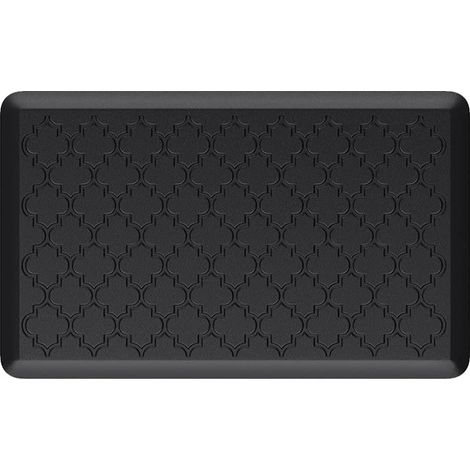 Kitchen floor mat, thickened anti-fatigue long strip PVC leather entrance rug mat - Black - 44150CM