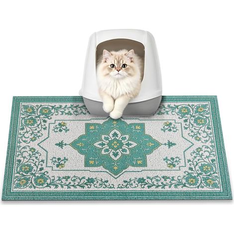 Tapis Litière Chat, 60 x 40 cm, Retient 100% de la Litière Tapis (1/5)