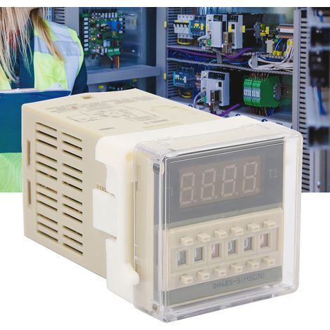 O111ROM DH48s s-2Z Minuterie à affichage LCD durable, relais temporisé 8 broches 0,1S-99H (12VAC/DC) (1/5)