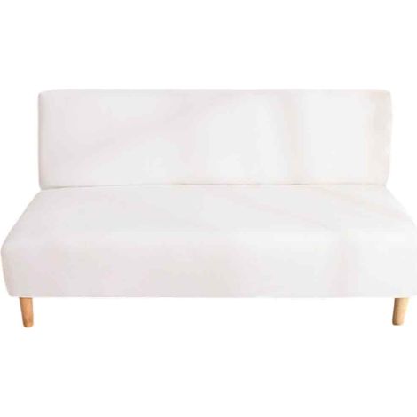 Housse de canapé extensible unie, housse de canapé intégrale, housse de canapé-lit pliante sans accoudoirs à couverture intégrale