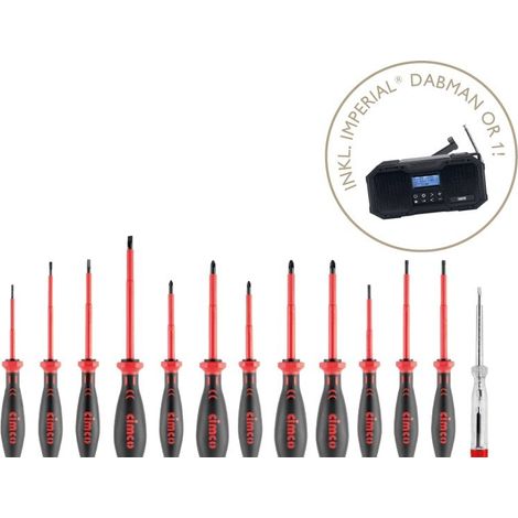 CIMCO Schraubendreher Set Imperial Outdoor Radio 116918 13-teilig VDE