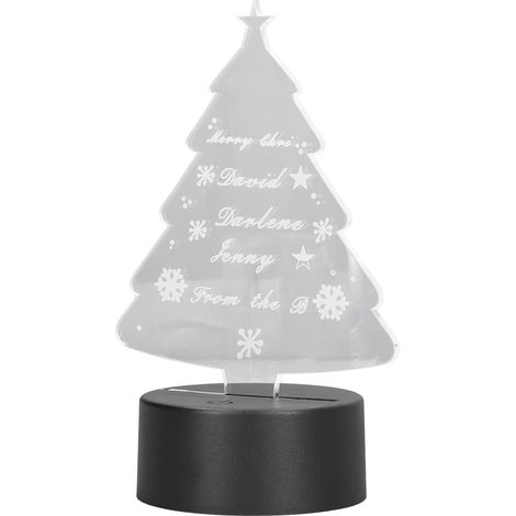 Lampe 3D Arbre LED Douce Couleurs Réglables Commande Tactile Sûre Durable Acrylique Alimentation USB ou Piles Veilleuse 3D (1/5)
