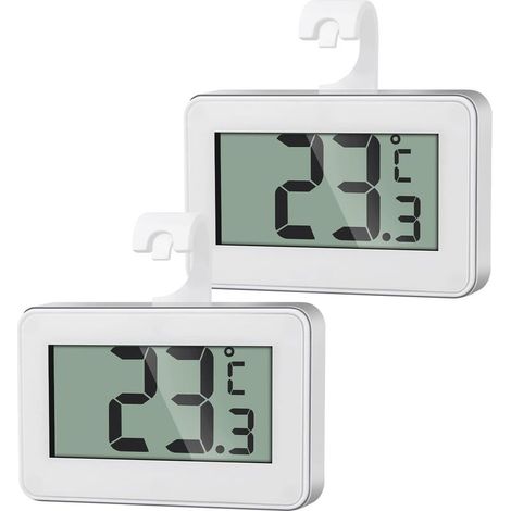 2 Mini Digital Thermometers, Freezer Thermometers, Digital Refrigerator Thermometers (1/5)