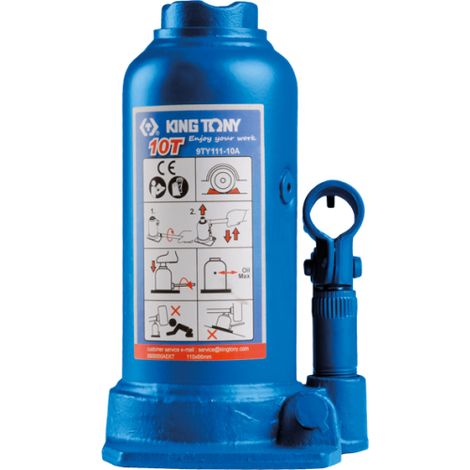 Cric bouteille hydraulique à vérin 1 étage 3.5T, KING TONY
