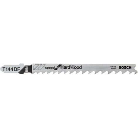 Hoja de sierra de calar T 144 DF Speed para madera dura L.100mm punta de diente 4-5.2mm BIM paquete de 25