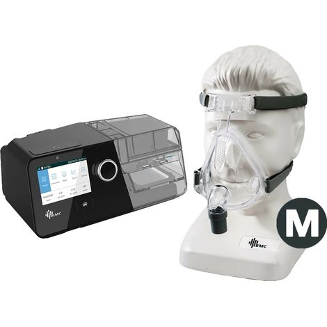 Máquina CPAP, diseño compacto, presión fija, mascarilla facial FM2 talla M (1/2)