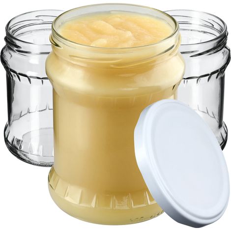 KADAX Vorratsdosen mit Schraubdeckel, 16er-Set, weiß, 500 ml