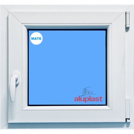 Ventana PVC 600x600 Blanca Oscilobatiente Derecha Vidrio Mate (1/6)