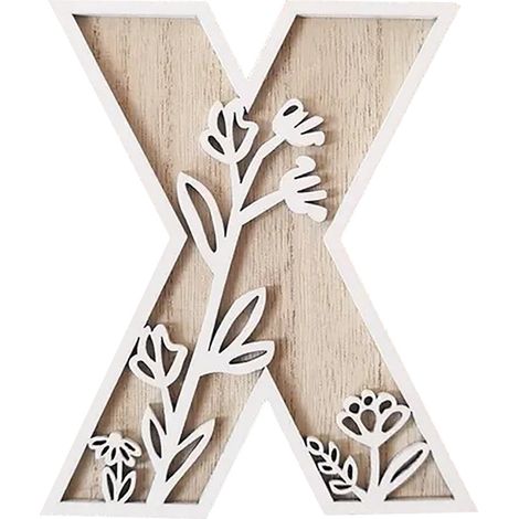Lettres En Bois - 5 Pouces - Alphabet A À Z - Peinture Possible - Décoration Murale Pour Chambre D'Enfant Mariage Maison - Lot De 26 (1/5)