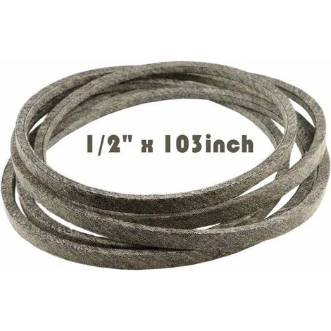 Courroie pour moteur thermique 1/2x103 – Longueur 103' – Largeur 1/2 pouce – Fibre de para-aramide (Kevlar) – Compatible John Deere GX20072, GY20570