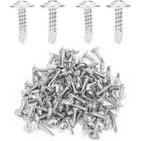 500 Stück/Beutel M4,2 x 16 mm 410 Edelstahl-Kreuzscheiben, Bohrgewinde, selbstschneidende Schrauben