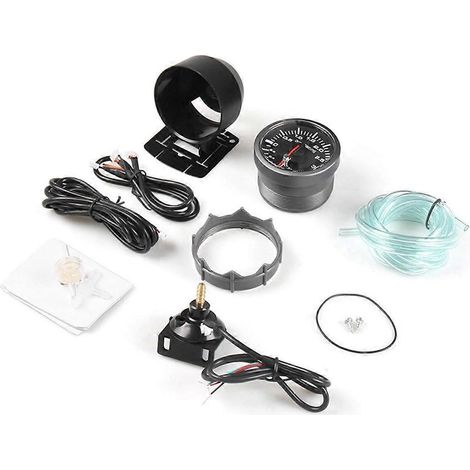 Manomètre de pression de turbo pour voiture, 60 mm (2,5 pouces), affichage LED double blanc et orange 3 bars avec témoin d'alerte. (1/4)