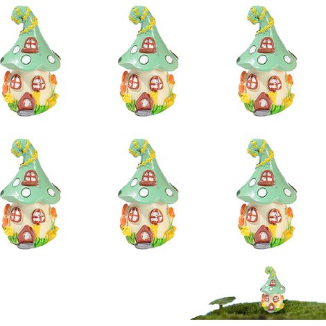 Château Micro Paysage - Décoration Table - Accessoire Succulente - Pour Mini Jardin Intérieur - Lot de 6 (1/5)