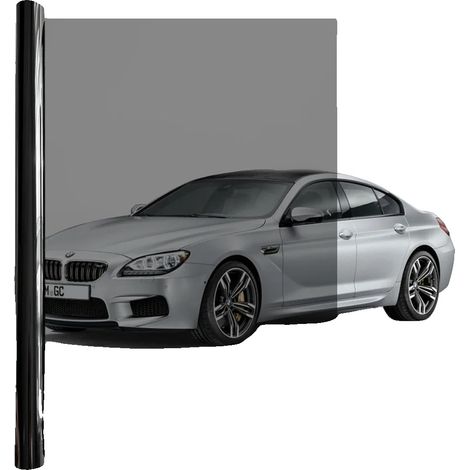 Lámina tintada para ventanas de coche, protección UV, aislamiento térmico, 50% VLT, 50x600cm (1/2)