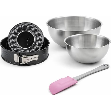 Set de 4 ustensiles de pâtisserie moule à manqué bols et spatule Black mettallic Black mettallic Zenker Black mettallic (1/5)