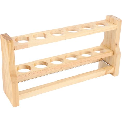 Support de rangement en bois pour tubes à essai, 6 trous ronds, multifonctionnel, pour espace de travail de laboratoire à domicile, 31 mm / 1,22 po (1/5)