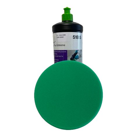 3M 51815 PASTA ABRSASIVA FAST CUT LITRI 1 + 3M 50487 TAMPONE IN SPUGNA PIATTA VERDE 150 MM 1 PEZZO