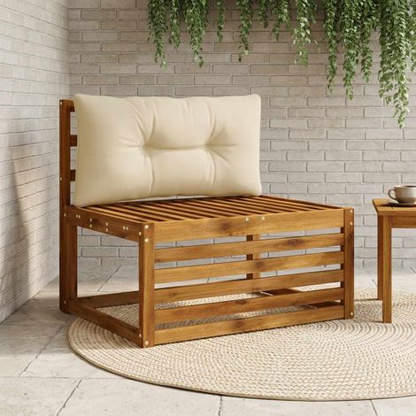 vidaXL Cojín de respaldo PUTTEN 100% Poliéster Beige 80 x 40 x 10 cm (1/5)