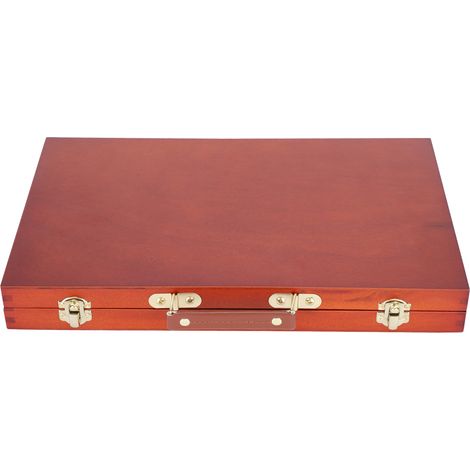 Boîte de rangement vintage en bois pour outils de peinture, accessoire pour boîte de peinture à l'huile portable (1/5)