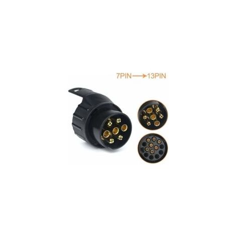 7/13 Anhängerstecker-Adapter (7 auf 13 Pins) für Pkw-Anhänger, Traktoren, Wohnwagen und Fahrradträger – Crezuo