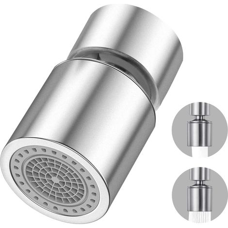 Robinet de cuisine en cuivre véritable de haute qualité, double sortie d'eau, court et élégant, noir, rotatif à 360 degrés, robinet tout en cuivre pour évier de cuisine domestique