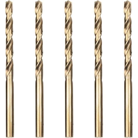 5 punte da trapano professionali da 5,0 mm per acciaio inossidabile, standard DIN 338-Crezuo