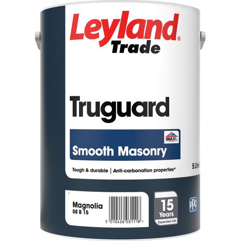 Leyland Trade Truguard 15 Year Masonry Paint - 5 Litre - Magnolia