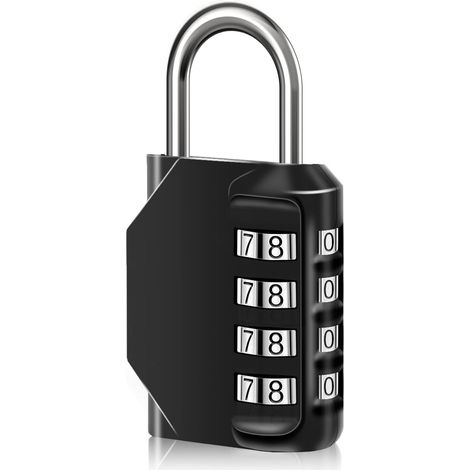 1 candado de combinación impermeable de 4 dígitos con código digital, cerradura de combinación de aleación de zinc para puerta, caja de herramientas, escuelas, gimnasios, cercas, armarios rodantes y