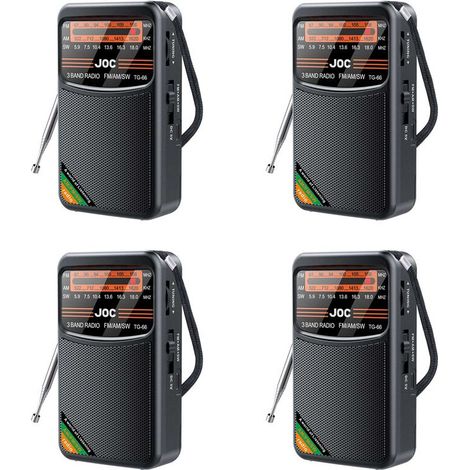 Geeignet für 4-fach schnellere tragbare Taschenradios, AM/FM/SW-Vollbandradios, mit wiederaufladbarem Akku und Kopfhöreranschluss, Miniradios, die für ältere Menschen geeignet sind.