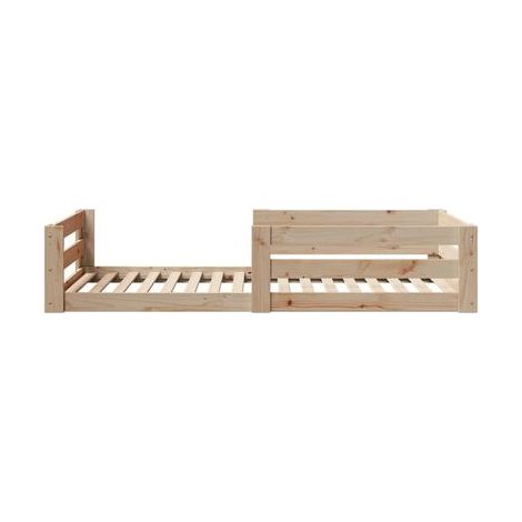 Cadre de lit sans matelas, 80 × 200 cm, en pin massif, pin massif durable, meuble de chambre, design contemporain, montage facile (1/5)