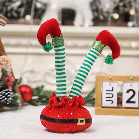 Garniture De Sapin De Noël - Décoration Festive En Forme De Jambes - Pour Intérieur Et Arbre De Noël - Lot De 1 (1/3)