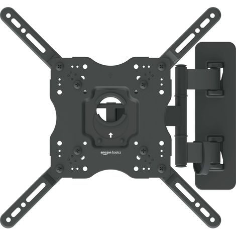 Support Mural pour Téléviseur, Pivotant et Inclinable, pour Téléviseurs ou Écrans Plats et Incurvés 26 à 55 Pouces Jusqu'à 36kg, Support TV, VESA Max. 400x400mm, Noir (1/4)