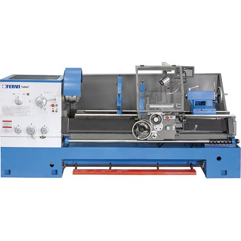 Tornio metalli FERVI T080F20 - frizione e visualizzatore 3 assi - Pb 80 m - distanza punte 2000 mm (1/5)