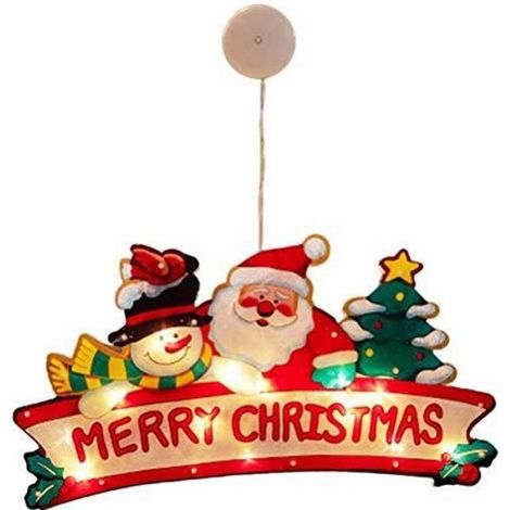 Lanterne de Noël - - Décoration de fenêtre - Lumière LED - Ventouse - Intérieur (1/4)