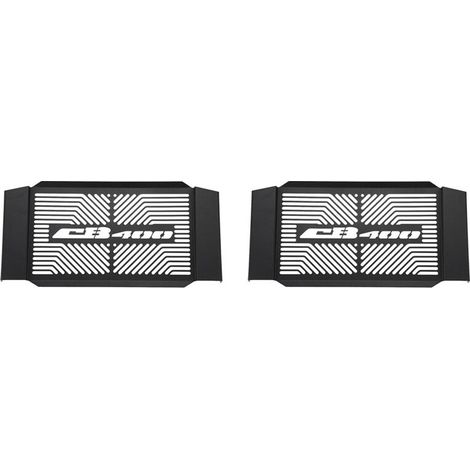 Griglie per radiatore per motocicletta in acciaio inox in due pezzi, compatibili con i modelli CB400SF, CB 400 e CB400. (1/3)