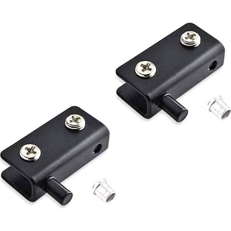 Charnières pivotantes pour porte en verre en acier inoxydable 2 pièces (40x20x10mm) (1/4)