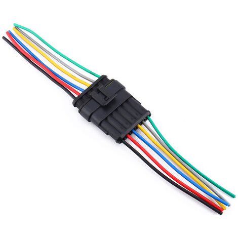 RHG Fiche de connecteur électrique étanche à 6 broches pour voiture (1/5)