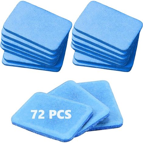 72 Pièces Plaquettes Anti Moustiques, Recharge pour Diffuseur Electrique, Sans Odeur, Protection Intérieure Été, Bleu, 22 x 35mm