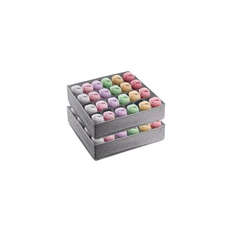 Organisateur de tiroir pour chaussettes et sous-vêtements, lot de 2, 24 compartiments, pliable, pour vêtements, chaussettes, lin (1/5)