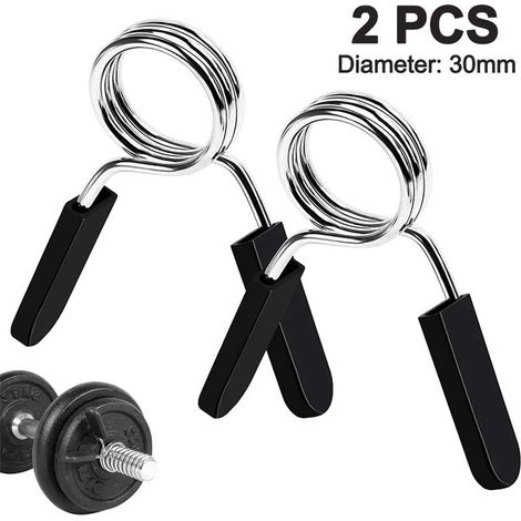 Accessoires d'haltérophilie, colliers à ressort pour barres d'haltères et poignées pour barres d'haltères (1/5)