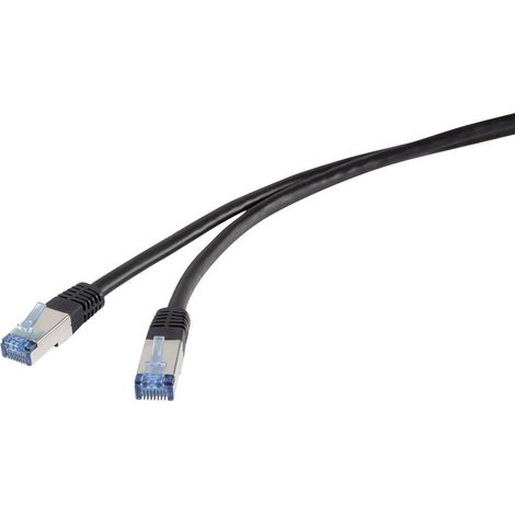 Renkforce RF-4673696 RJ45 Câble réseau, câble patch CAT 6a S/FTP 20.00 m noir résistant aux UV 1 pc(s) Y286162 (1/6)
