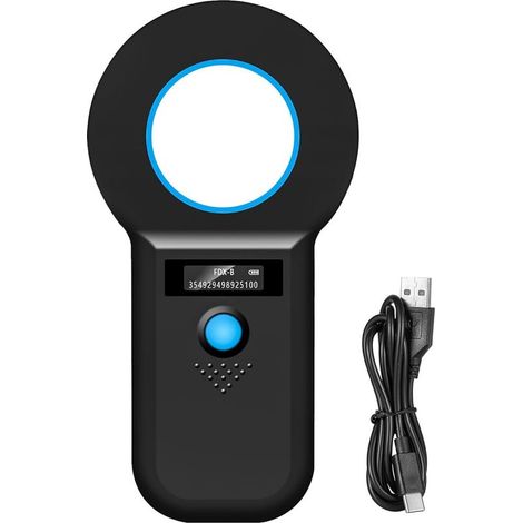 Gbformat Bluetooth Rechargeable Pet Chip Reader OLED Chip Reader Electronic Chip Cat Reader RFID Pet Chip Reader for Pet ID Tag EMID, FDX-B(ISO 11784/11785) (1/5)